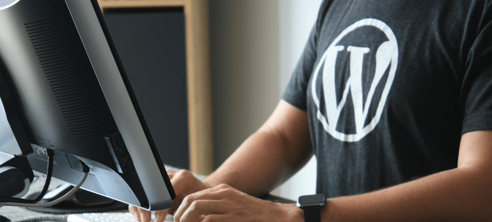 Man in a WordPress T-Shirt