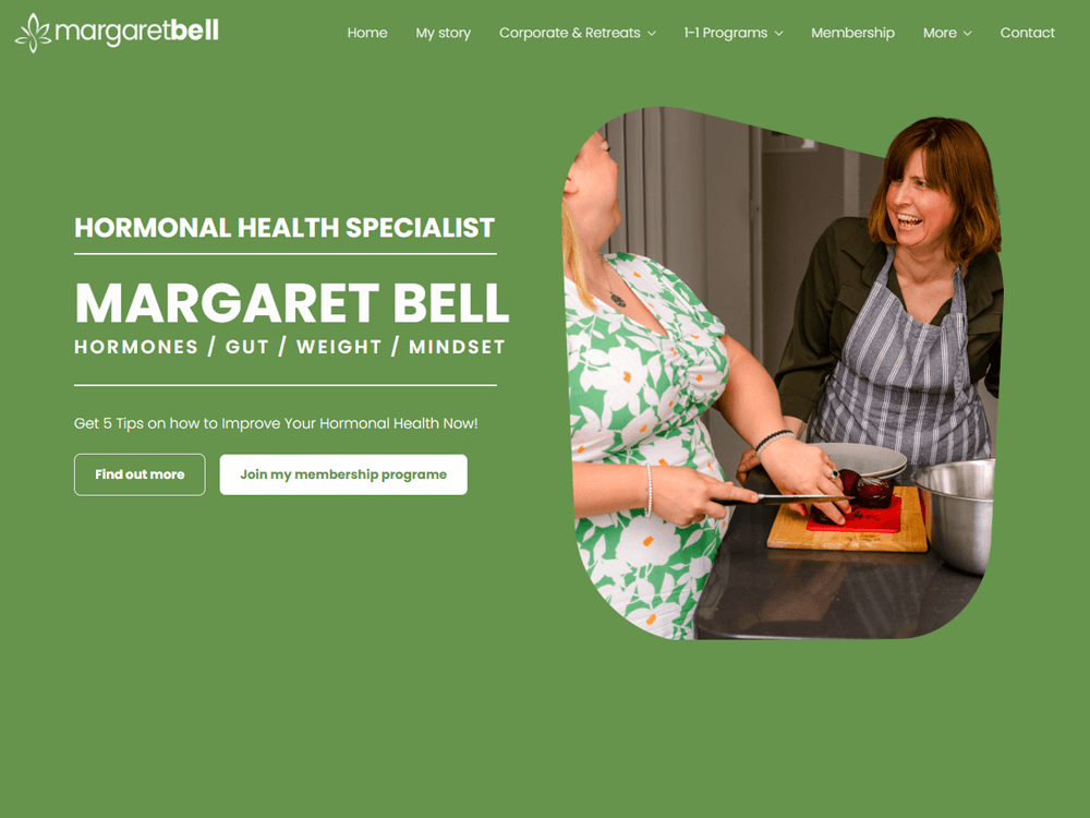 Margaret Bell website sample