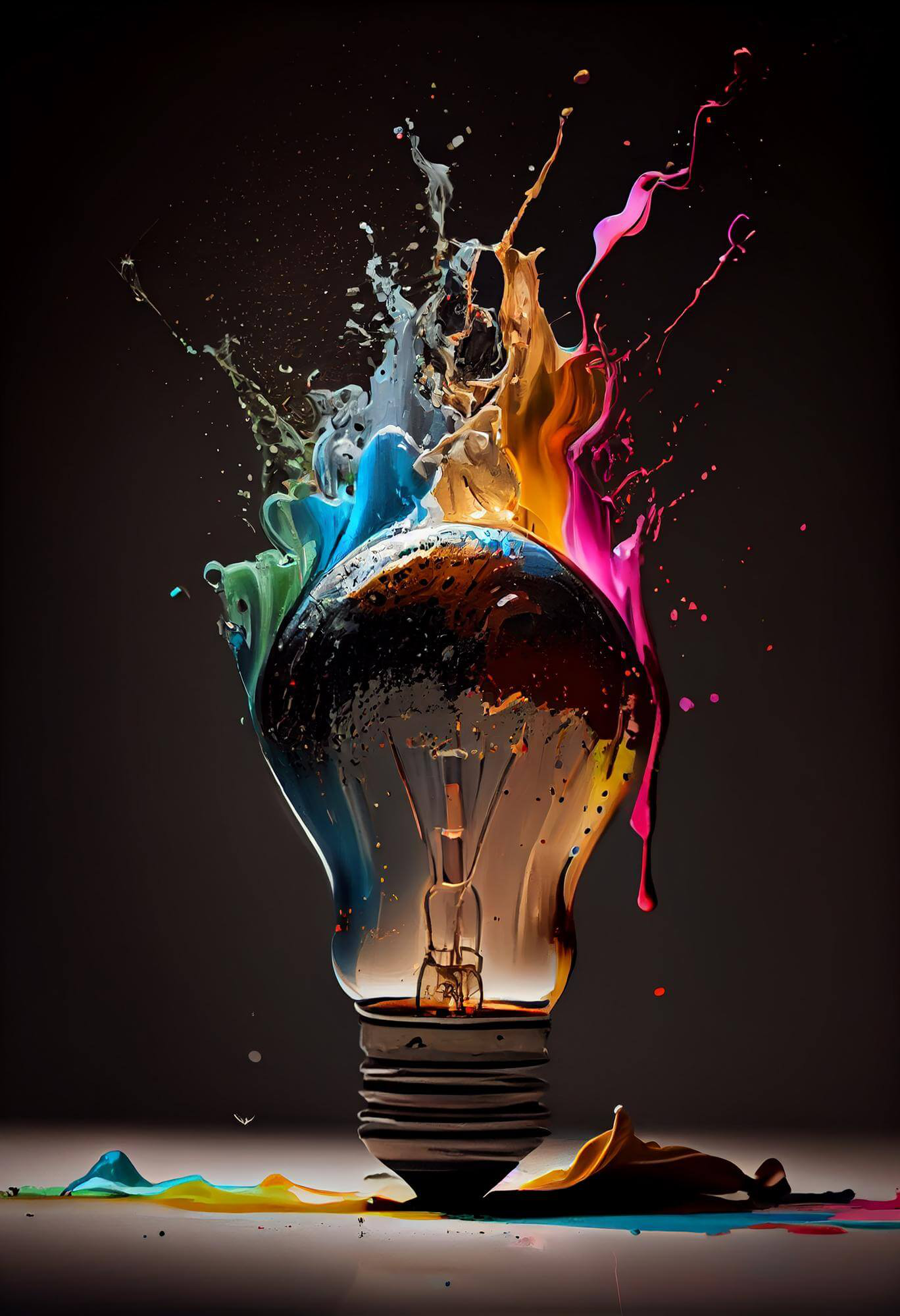 Graphic Design of a lightbulb concept